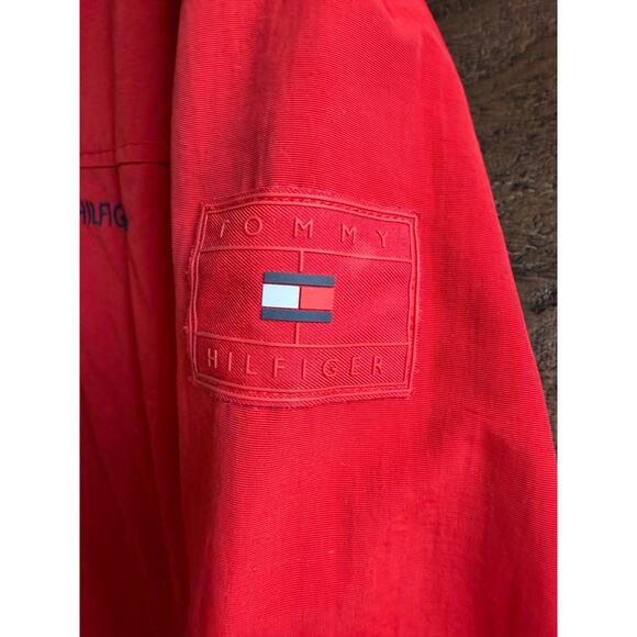 Tommy Hilfiger Men’s Red Jacket with Collapsible Hood – Size Medium - Picture 3 of 10